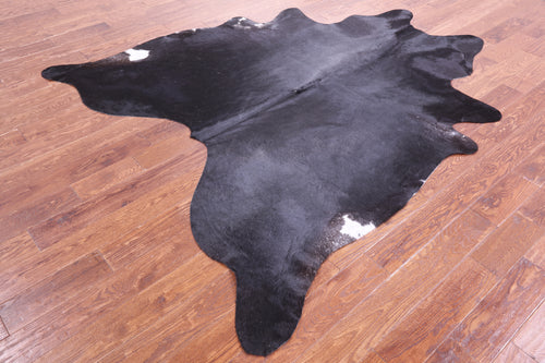 Black Natural Cowhide Rug - XX-Large 7' 8
