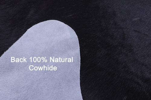 Black Natural Cowhide Rug - XX-Large 7' 8