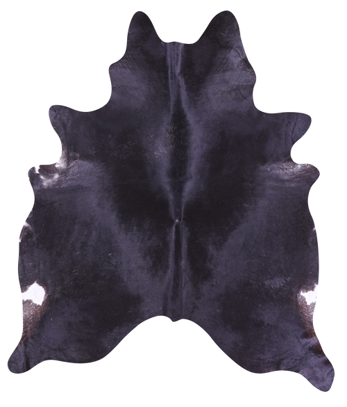 Black Natural Cowhide Rug - XX-Large 7' 8