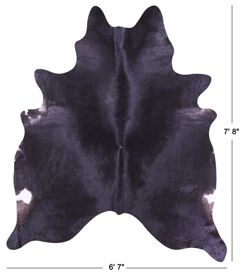 Black Natural Cowhide Rug - XX-Large 7' 8