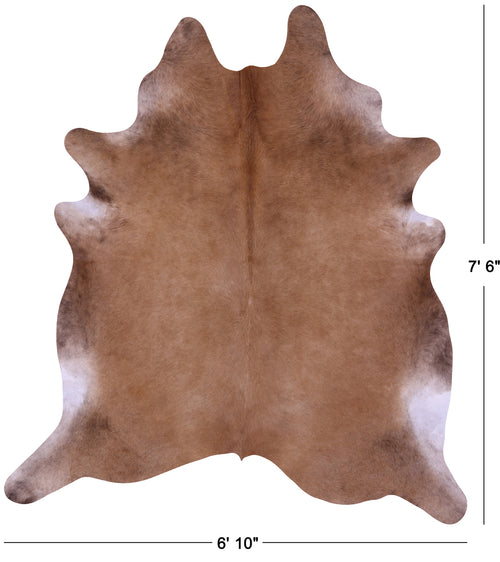 Light Brown Natural Cowhide Rug - X-Large 7' 6