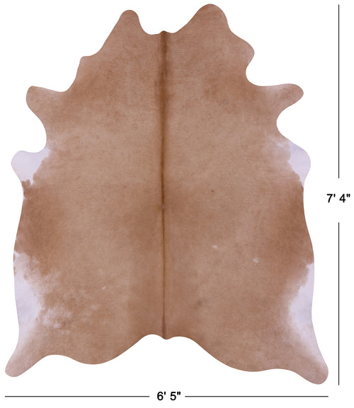 Light Brown Natural Cowhide Rug - X-Large 7' 4