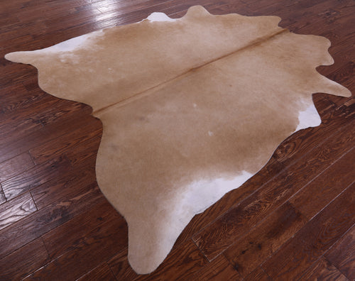Light Brown Natural Cowhide Rug - X-Large 7' 4