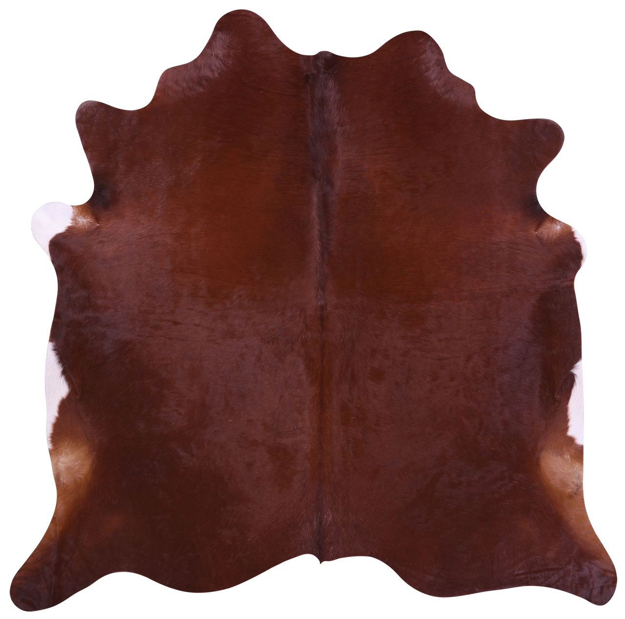 Brown Natural Cowhide Rug - X-Large 7' 1"H x 7' 1"W
