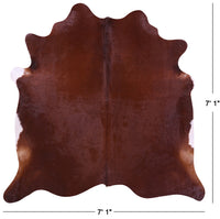 Thumbnail for Brown Natural Cowhide Rug - X-Large 7' 1