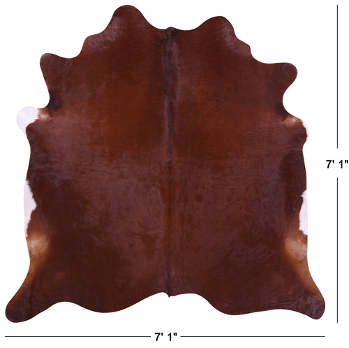 Brown Natural Cowhide Rug - X-Large 7' 1