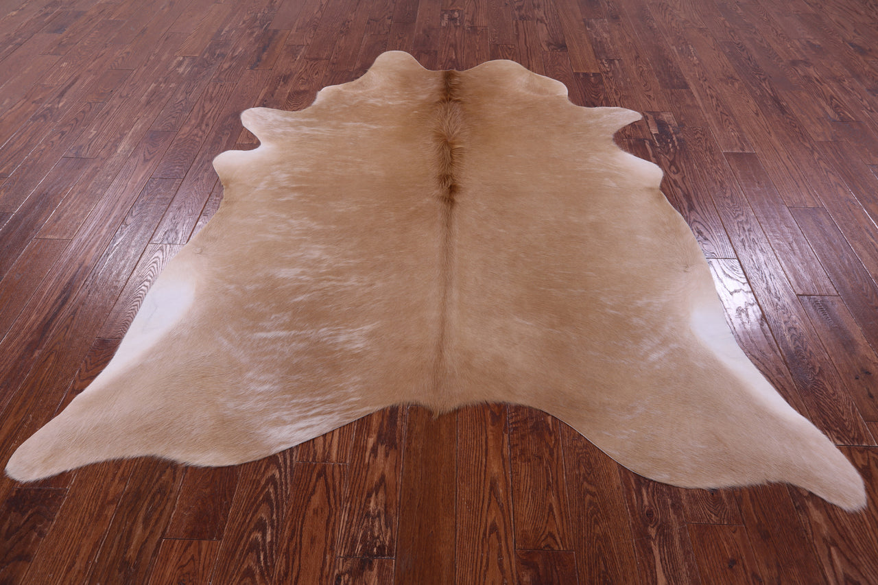 Beige Natural Cowhide Rug - X-Large 7' 2"H x 6' 6"W