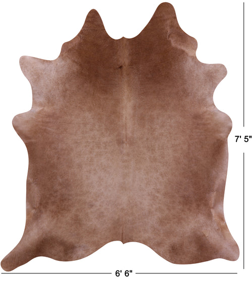 Light Brown Natural Cowhide Rug - X-Large 7' 5