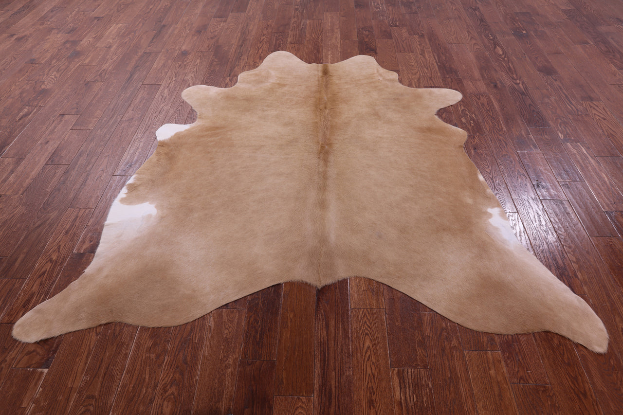 Light Brown Natural Cowhide Rug - X-Large 7' 0"H x 7' 0"W