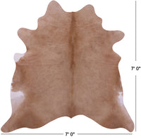 Thumbnail for Light Brown Natural Cowhide Rug - X-Large 7' 0