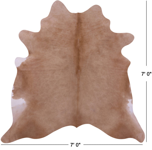 Light Brown Natural Cowhide Rug - X-Large 7' 0