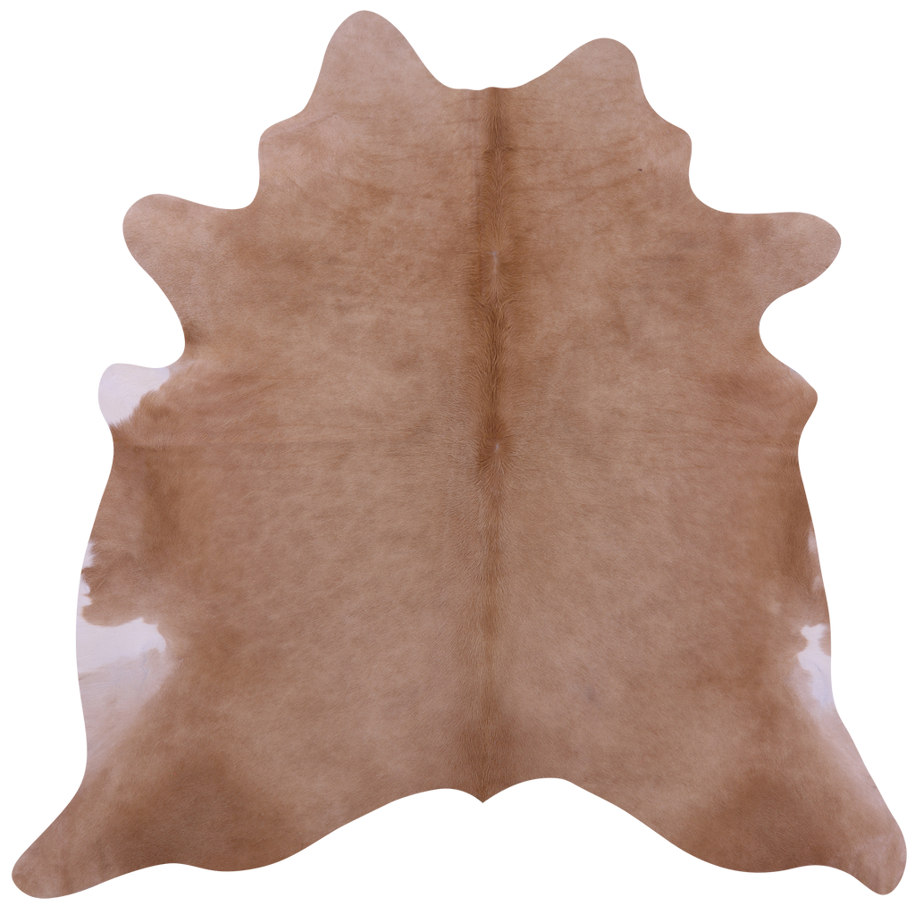 Light Brown Natural Cowhide Rug - X-Large 7' 0"H x 7' 0"W