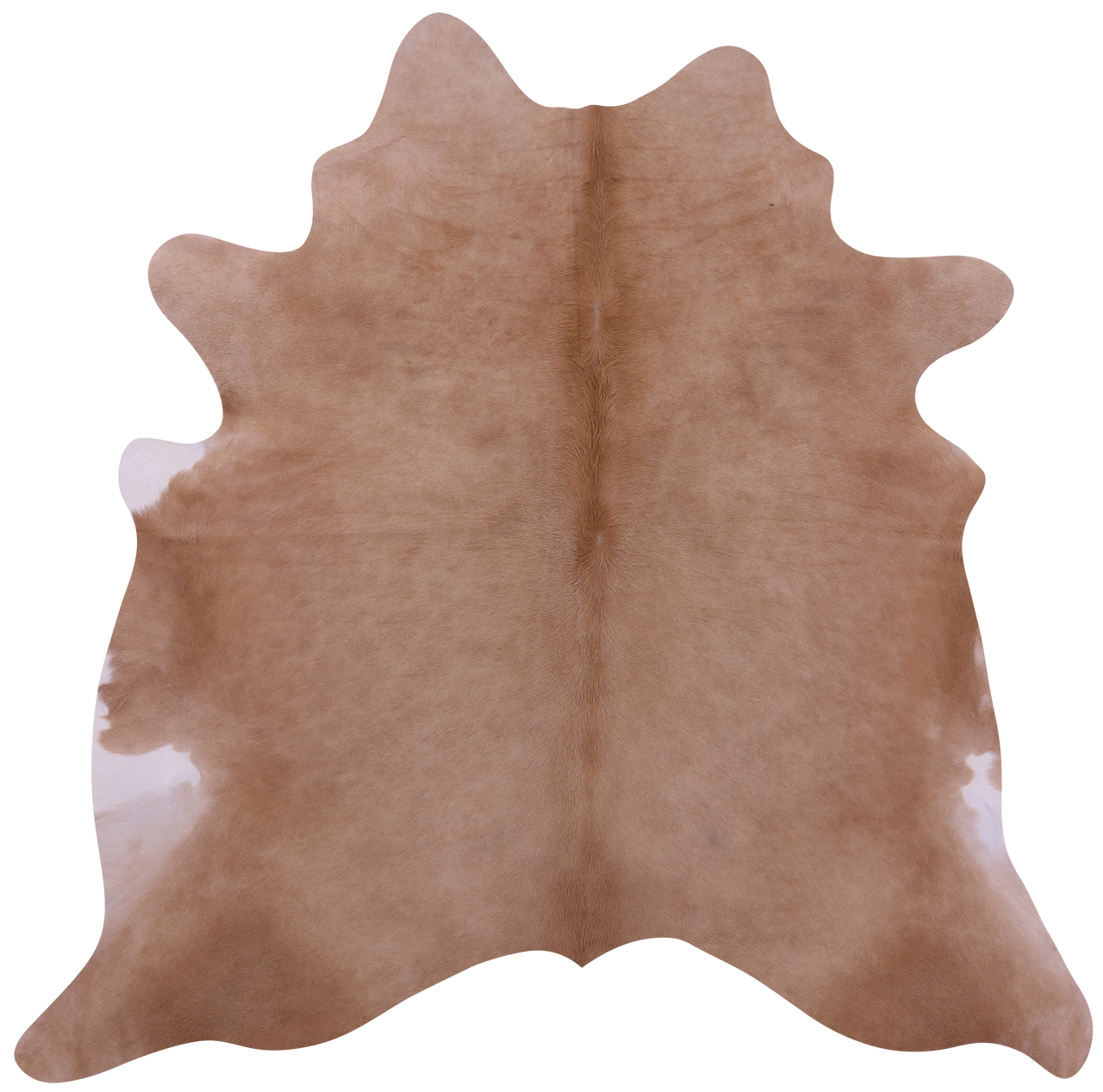 Light Brown Natural Cowhide Rug - X-Large 7' 0"H x 7' 0"W