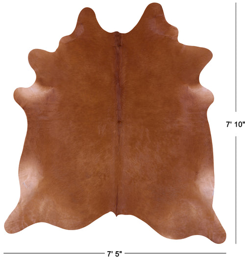 Brown Natural Cowhide Rug - XX-Large 7' 10