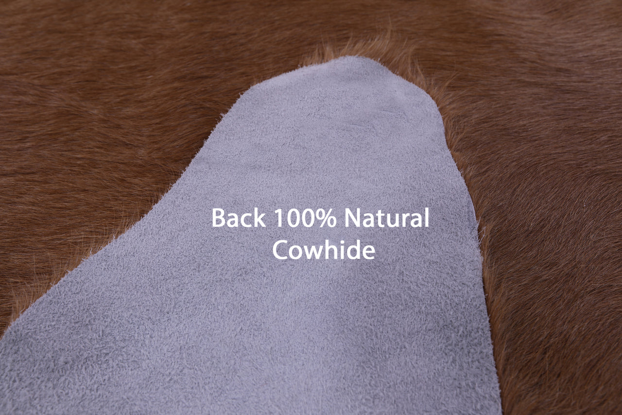 Light Brown Natural Cowhide Rug - XX-Large 7' 10"H x 7' 0"W