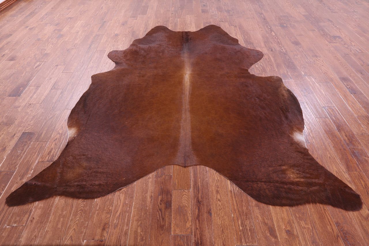 Brown Natural Cowhide Rug - XX-Large 8' 10"H x 7' 8"W