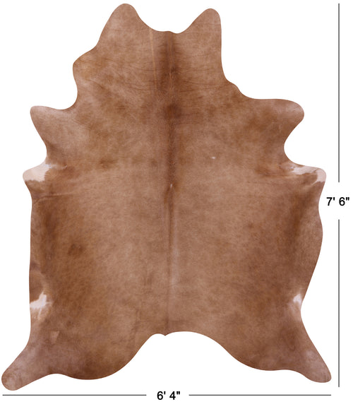 Light Brown Natural Cowhide Rug - X-Large 7' 6