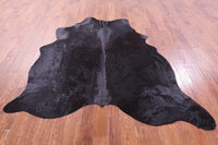 Thumbnail for Black Natural Cowhide Rug - X-Large 7' 0