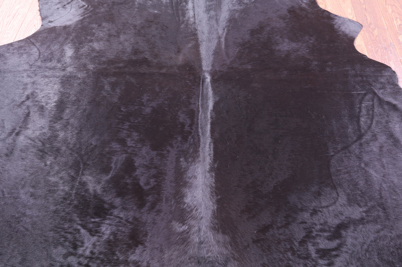 Black Natural Cowhide Rug - X-Large 7' 0"H x 6' 10"W