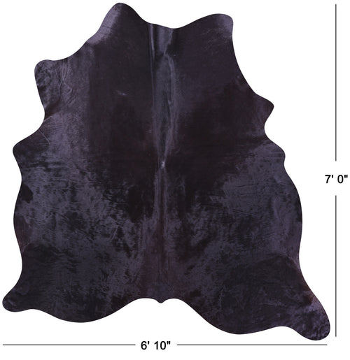 Black Natural Cowhide Rug - X-Large 7' 0