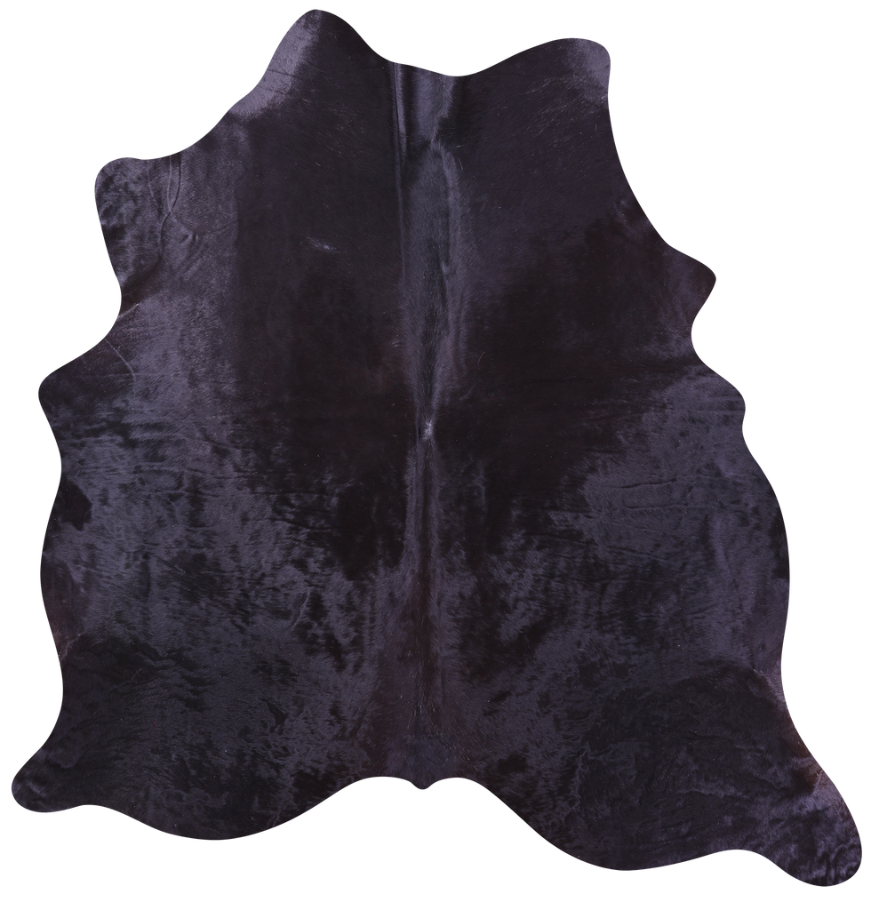 Black Natural Cowhide Rug - X-Large 7' 0"H x 6' 10"W