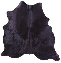 Thumbnail for Black Natural Cowhide Rug - X-Large 7' 0