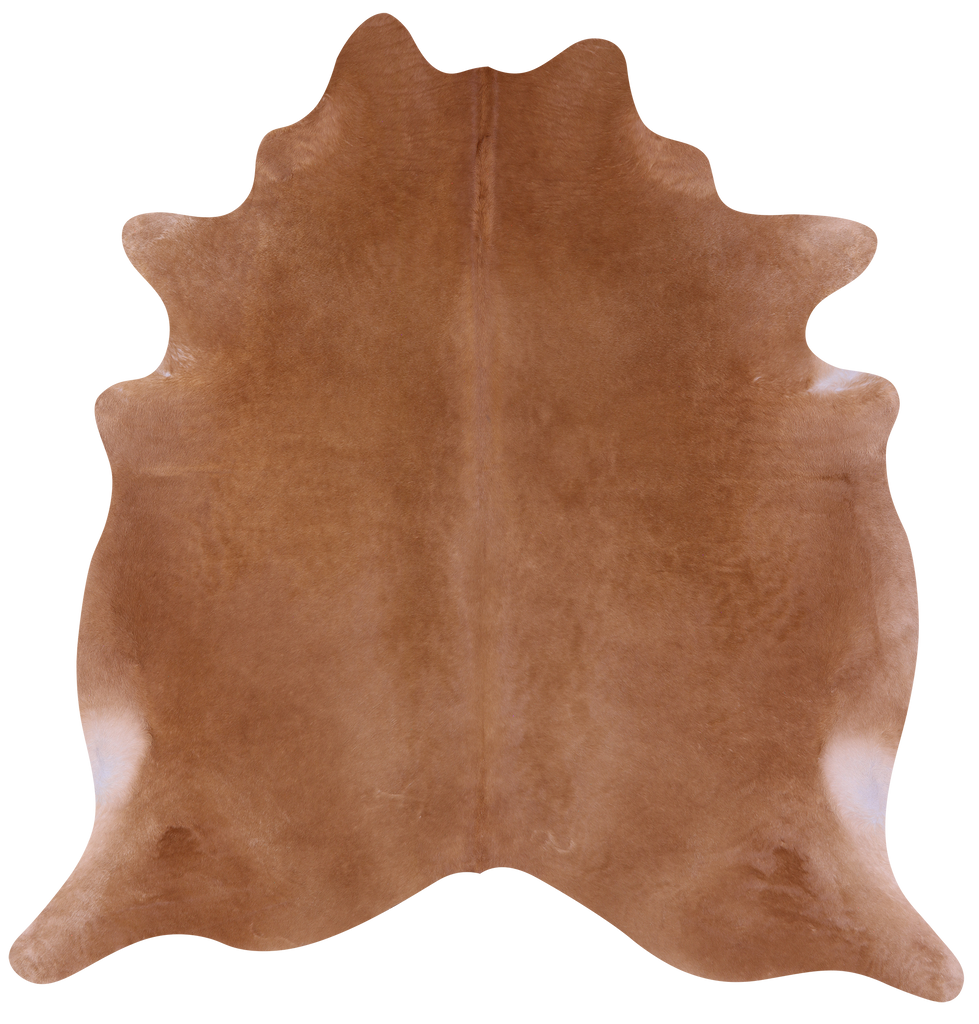 Brown Natural Cowhide Rug - X-Large 7' 0"H x 6' 9"W