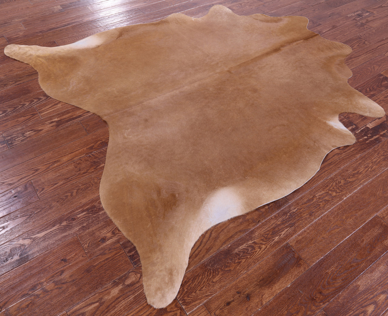 Brown Natural Cowhide Rug - X-Large 7' 0"H x 6' 9"W