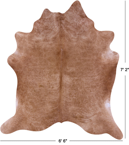 Light Brown Natural Cowhide Rug - X-Large 7' 2