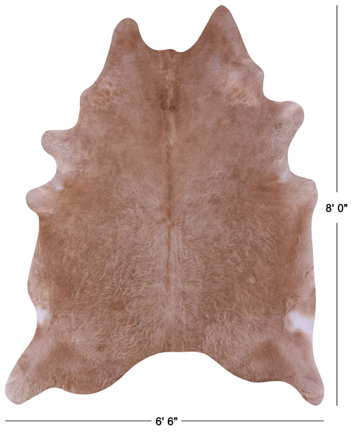 Light Brown Natural Cowhide Rug - XX-Large 8' 0