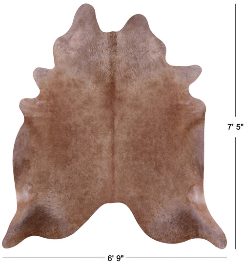 Light Brown Natural Cowhide Rug - X-Large 7' 5