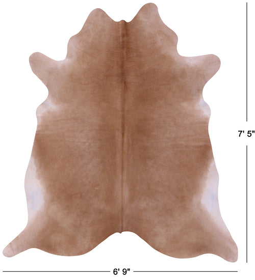 Light Brown Natural Cowhide Rug - X-Large 7' 5