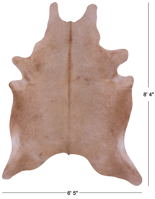 Light Brown Natural Cowhide Rug - XX-Large 8' 4