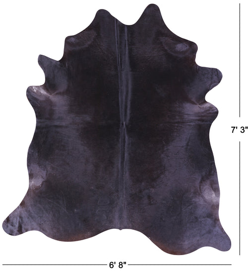 Black Natural Cowhide Rug - X-Large 7' 3
