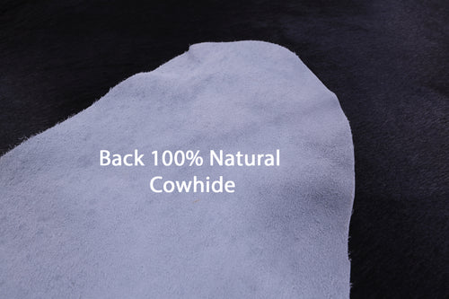 Black Natural Cowhide Rug - X-Large 7' 3