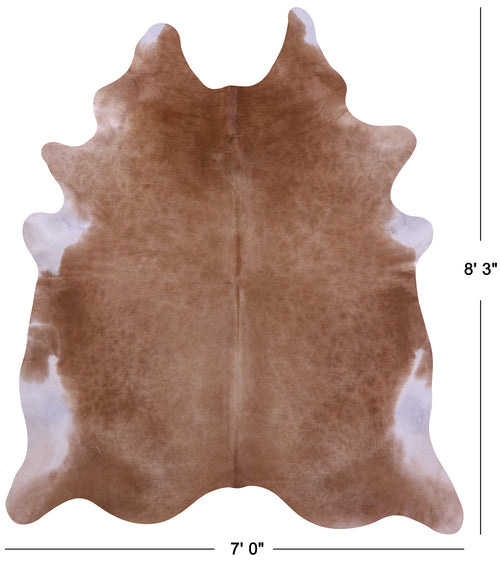 Light Brown Natural Cowhide Rug - XX-Large 8' 3