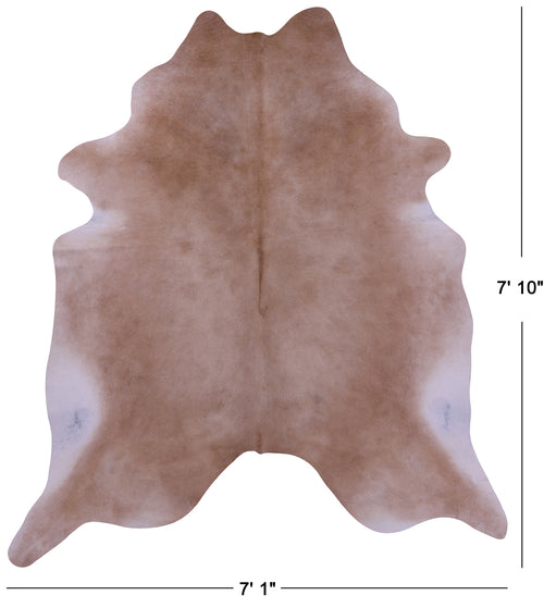 Light Brown Natural Cowhide Rug - XX-Large 7' 10