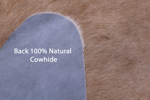 Light Brown Natural Cowhide Rug - XX-Large 7' 10