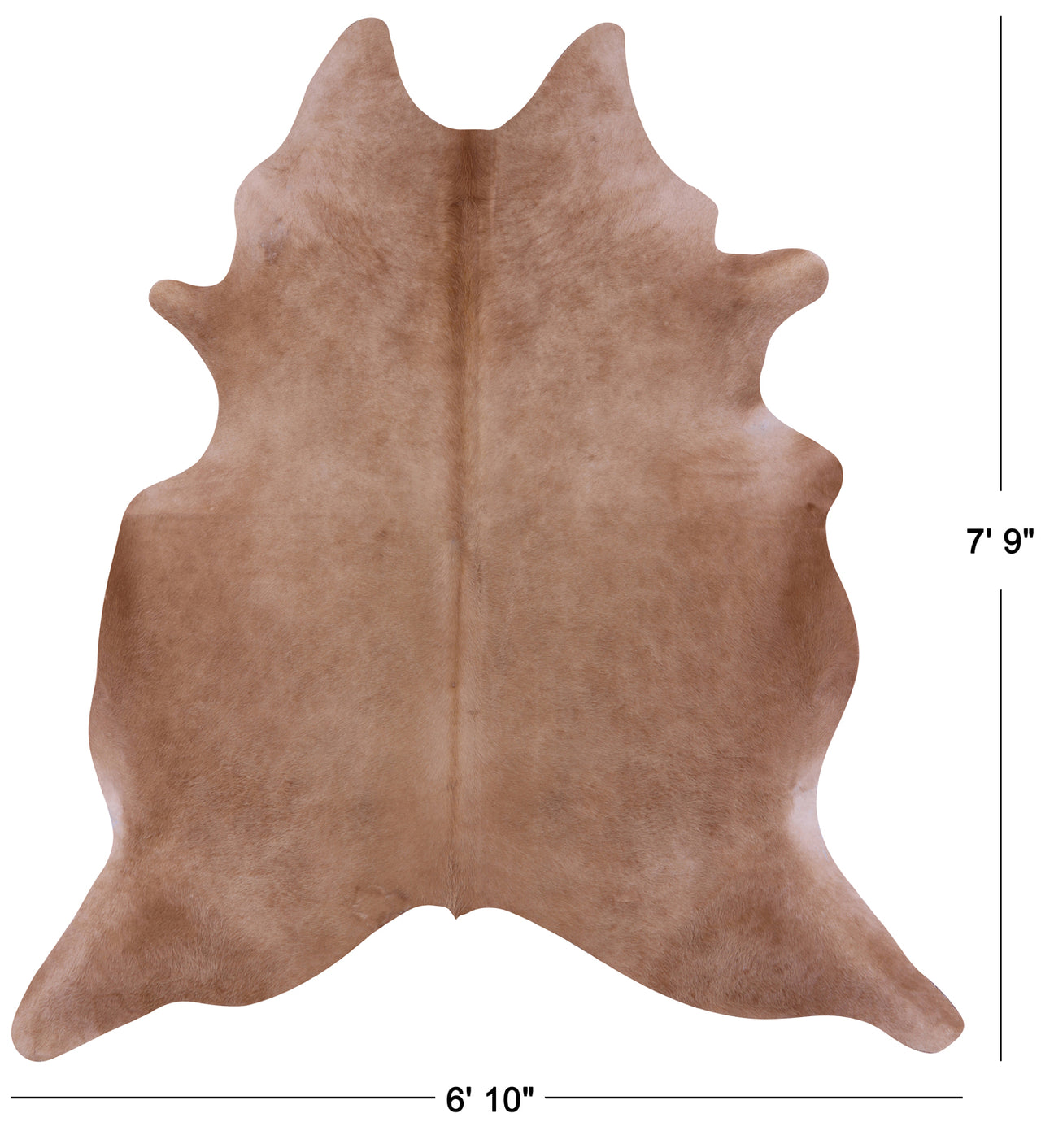 Light Brown Natural Cowhide Rug - XX-Large 7' 9"H x 6' 10"W