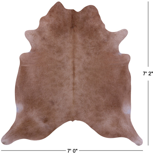 Light Brown Natural Cowhide Rug - X-Large 7' 2