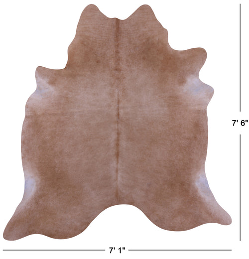 Light Brown Natural Cowhide Rug - X-Large 7' 6