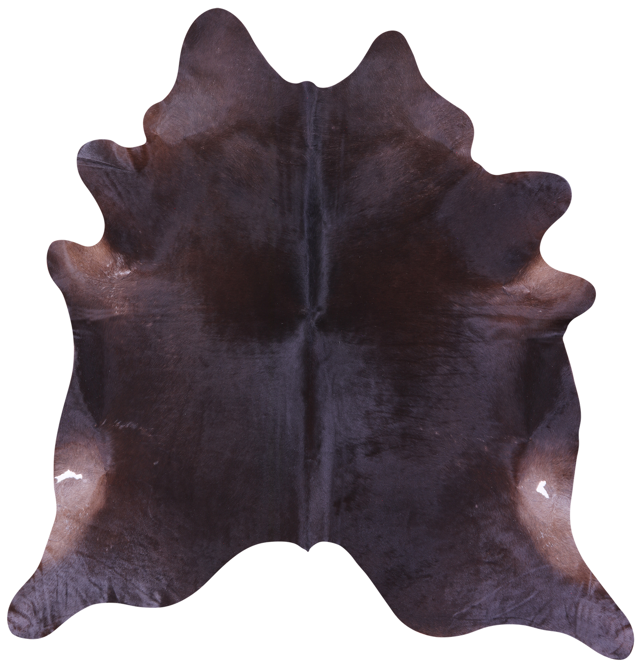Dark Brown Natural Cowhide Rug - X-Large 7' 6"H x 7' 3"W