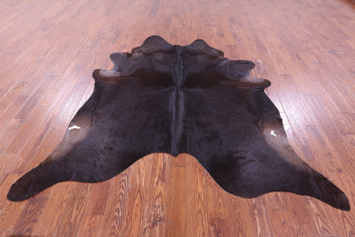 Dark Brown Natural Cowhide Rug - X-Large 7' 6
