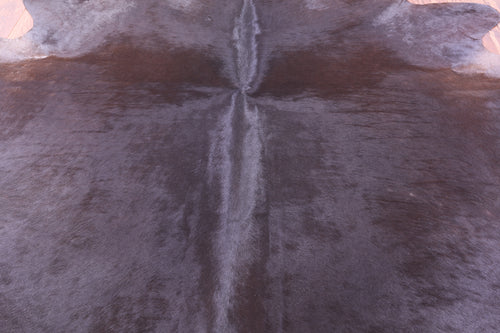 Dark Brown Natural Cowhide Rug - X-Large 7' 6