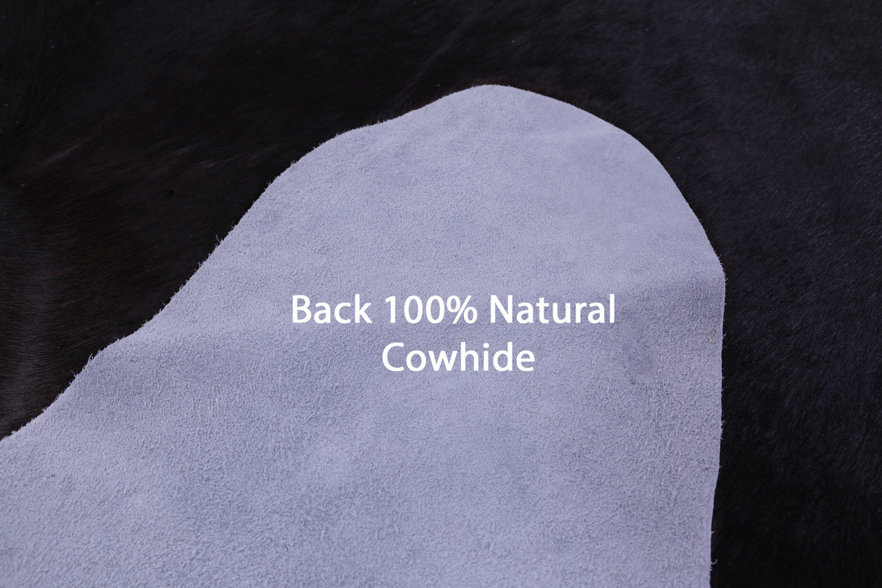 Dark Brown Natural Cowhide Rug - X-Large 7' 6"H x 7' 3"W