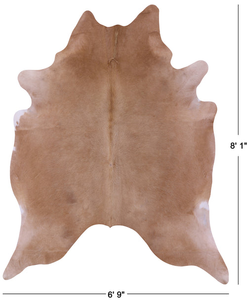 Light Brown Natural Cowhide Rug - XX-Large 8' 1