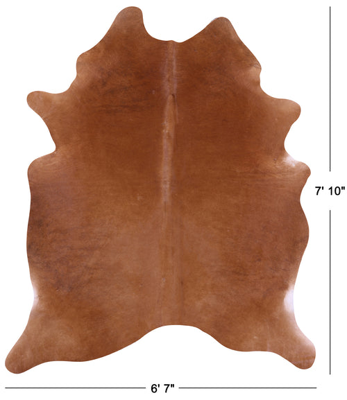 Brown Natural Cowhide Rug - XX-Large 7' 10