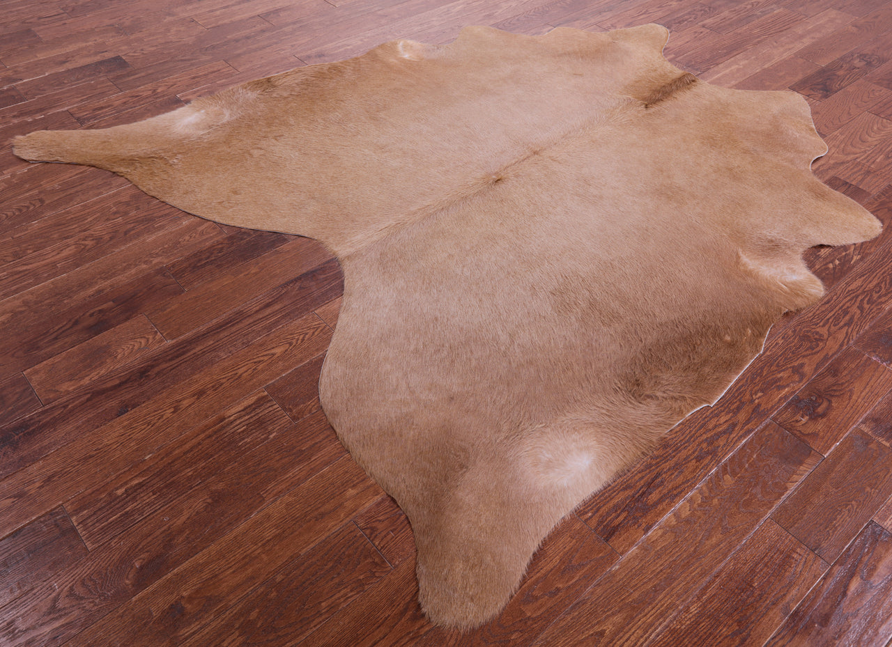 Brown Natural Cowhide Rug - X-Large 7' 5"H x 6' 6"W