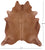 Brown Natural Cowhide Rug - XX-Large 8' 7"H x 7' 7"W