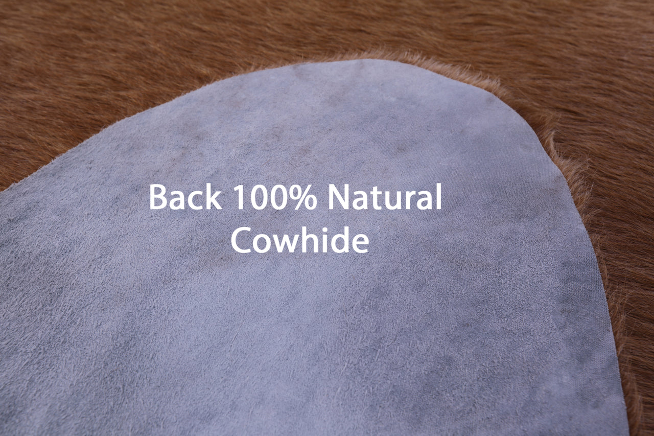 Brown Natural Cowhide Rug - XX-Large 8' 7"H x 7' 7"W